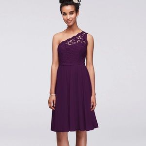 David’s bridal- Short one shoulder dress